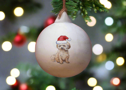 Havanese Fawn Ceramic Bauble